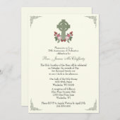 Priesterwijding Jubileum Keltische kruis Rozen Kaart (Voorkant / Achterkant)