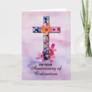 Priesterwijding Jubileum Kruis Bloemen Kaart