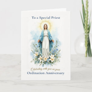 Priesterwijding Jubileum Maria-zegen Kaart