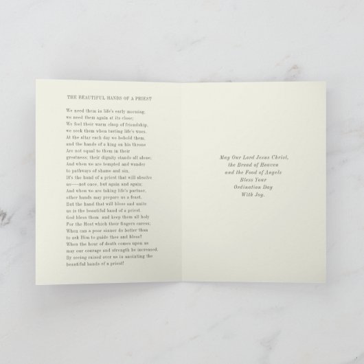 PRIESTERWIJDING KAART (Binnen)