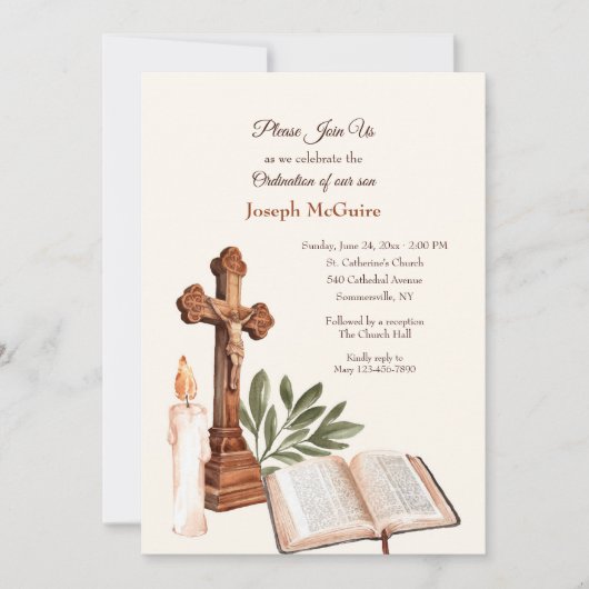 priesterwijding kaart (Voorkant)