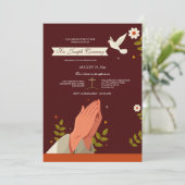 Priesterwijding met biddende handen  kaart (Staand voorkant)