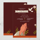 Priesterwijding met biddende handen  kaart (Voorkant / Achterkant)