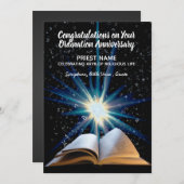 Priesterwijdingsjubileum - ELK AANTAL JAAR Gewijd Kaart (Voorkant / Achterkant)