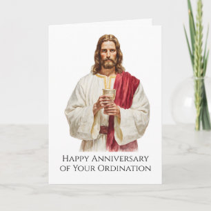 Priesterwijdingsverjaardag Jezus Kelk  Kaart