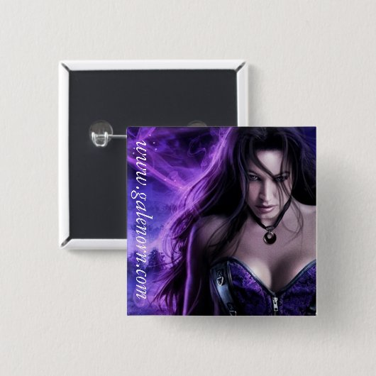 Priestess Dreaming Square Pin Badge Vierkante Button 5,1 Cm (Voorkant /achterkant)