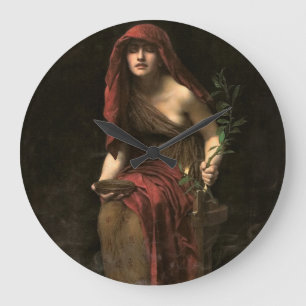 Priestess of Delphi, 1891, van John Collier Grote Klok
