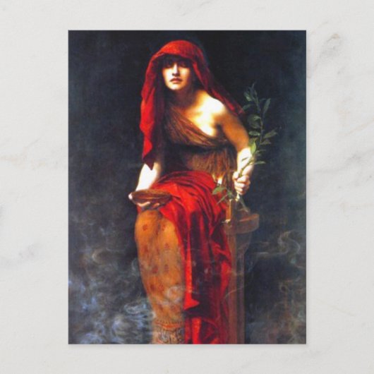 Priestess of Delphi ~ Collier Fine Art Painting Briefkaart (Voorkant)