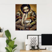 Priestess of Nyarlathotep ART PRINT egypt gothic (Thuiskantoor)