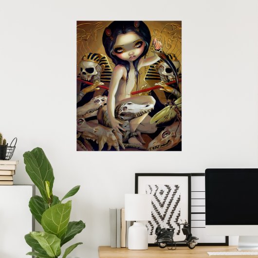 Priestess of Nyarlathotep ART PRINT egypt gothic (Thuiskantoor)