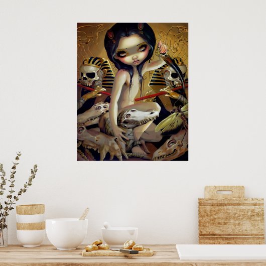 Priestess of Nyarlathotep ART PRINT egypt gothic (Keuken)