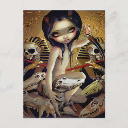 "Priestess of Nyarlathotep" Briefkaart (Voorkant)