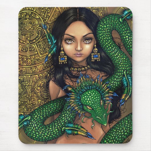 "Priestess of Quetzalcoatl" Mousepad Muismat (Voorkant)