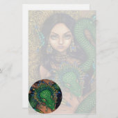 "Priestess of Quetzalcoatl" Stationery Briefpapier (Voorkant / Achterkant)
