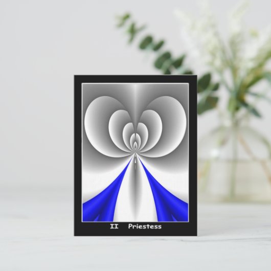 Priestess Tarot-kaart Briefkaart (Staand voorkant)
