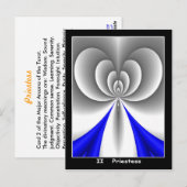 Priestess Tarot-kaart Briefkaart (Voorkant / Achterkant)