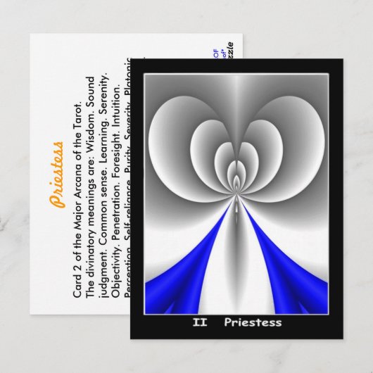 Priestess Tarot-kaart Briefkaart (Voorkant / Achterkant)