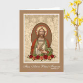 Priesthood Jubileum Priest Ordination Jesus Kaart (Gele Bloem)