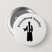 Priesthood Sunday Button van Priest met Bijbel (Voorkant /achterkant)