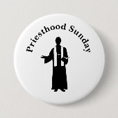 Priesthood Sunday Button van Priest met Bijbel (Voorkant)