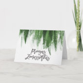 Priezigus Ziemassvetkus Merry Kerstmis Lets Bedankkaart (Voorkant)