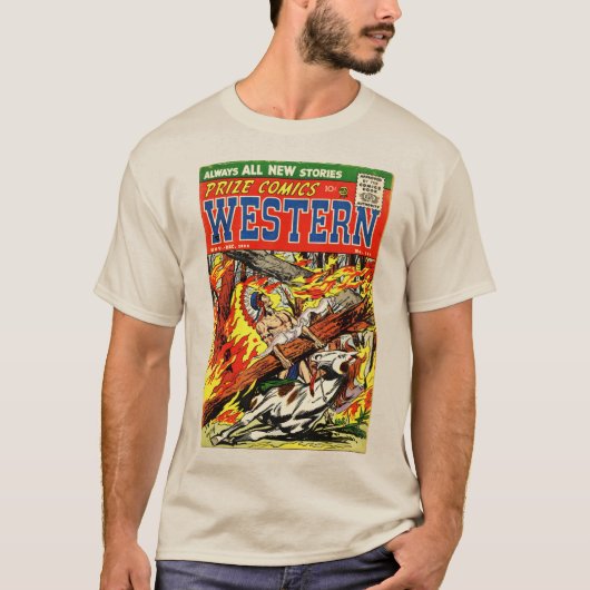 PRIJS 1940-strips Westerne T-shirt (Voorkant)