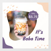 Prijs aanpassen Boba Milk Bubble Tea Raamsticker (Vel)