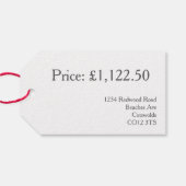 Prijs aanpassen Label - Handgemaakte houten produc Cadeaulabel (Achterkant Horizontaal)