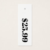 Prijs Alleen witte kleding Hang Label Mini Visitekaartjes (Voorkant)