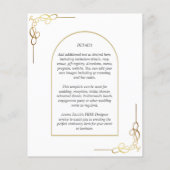 Prijs alles-in-1 goudbruidbruidINVITE Flyer (Achterkant)