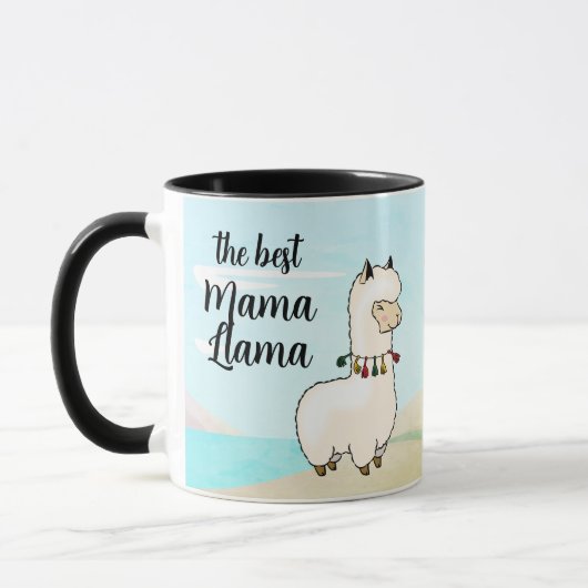 Prijs "Beste Mama Llama" Mok (Links)