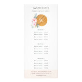 Prijs Blush Chopping Board Floral Bakery Service Reclamekaart (Voorkant)