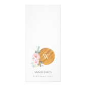 Prijs Blush Chopping Board Floral Bakery Service Reclamekaart (Achterkant)