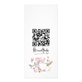 Prijs Blush Roze Cake Mixer Floral Bakery Service Reclamekaart (Achterkant)