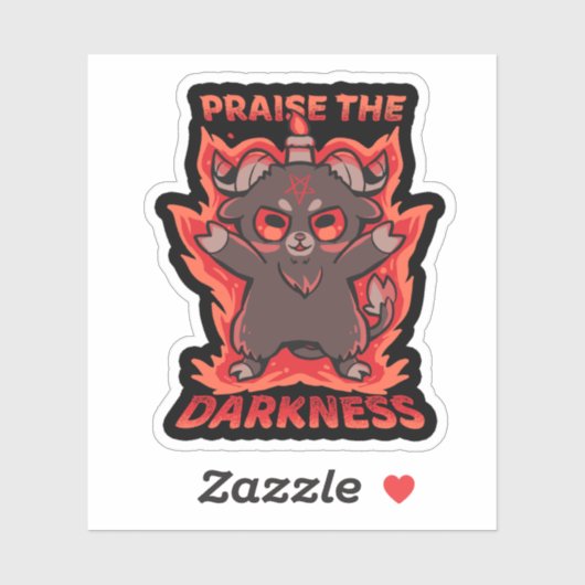 Prijs de duisternis sticker (Vel)