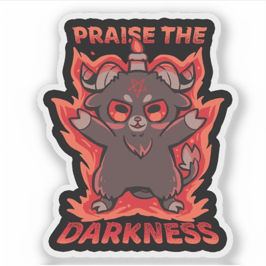 Prijs de duisternis sticker (Voorkant)