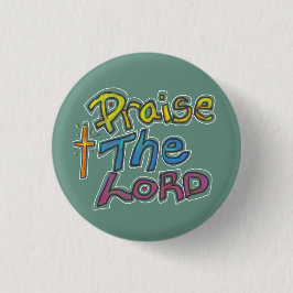 ‘Prijs de HEER’ Christelijk geloof citaat Groen Ronde Button 3,2 Cm