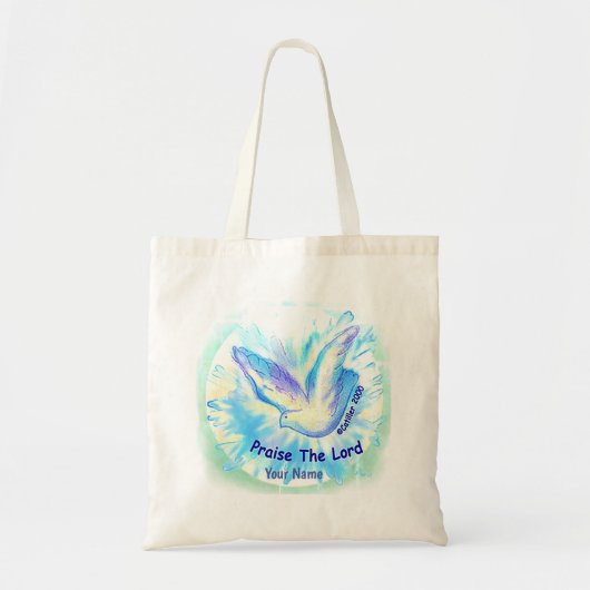Prijs de Heer Duif Boodschappentas Tote Bag (Voorkant)