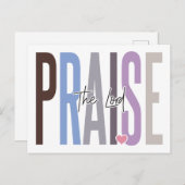 Prijs de Heer, geloof in God, vertrouw op Jezus, a Feestdagenkaart (Voorkant / Achterkant)