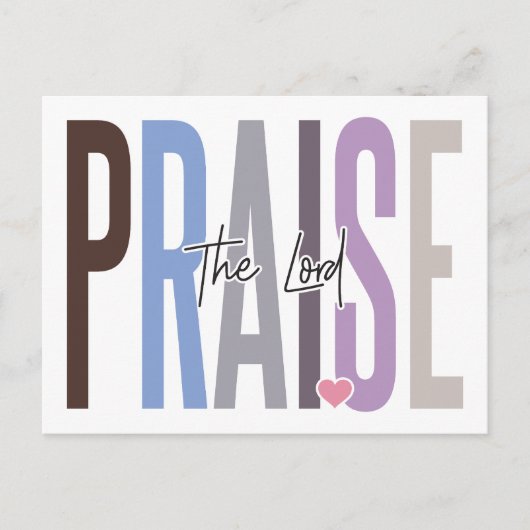 Prijs de Heer, geloof in God, vertrouw op Jezus, a Feestdagenkaart (Voorkant)