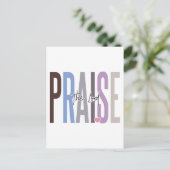 Prijs de Heer, geloof in God, vertrouw op Jezus, r Briefkaart (Staand voorkant)