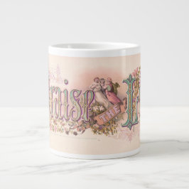 "Prijs De Heer" Mooie Pastels Grote Koffiekop