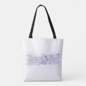 "Prijs de Heer" Pastel Periwinkle Blauwe Tote Bag (Achterkant)