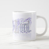 "Prijs De Heer" pastel periwinkleblauw Grote Koffiekop (Rechts)