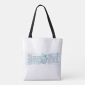 "Prijs de Heer" Pastel Zeegroene & Aqua Blauwe Tote Bag (Achterkant)