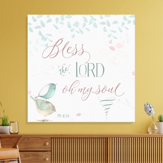 Prijs de Heer - Ps 103:1 Canvas Afdruk (Insitu (Woonkamer))