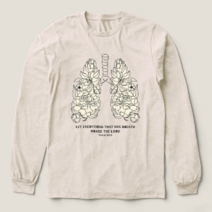 Prijs de Heer Psalm Bloem Lungen Tri-Blend Shirt