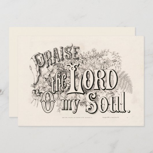 Prijs de Heer van mijn ziel | Currier & Ives (Voorkant / Achterkant)