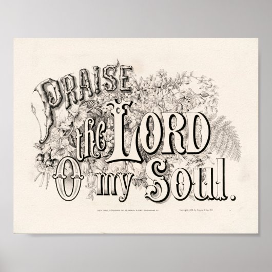 Prijs de Heer van mijn ziel | Currier & Ives Poster (Voorkant)