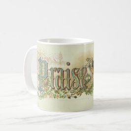 "Prijs De Heer" Vintage Christelijke Kunst Koffiemok